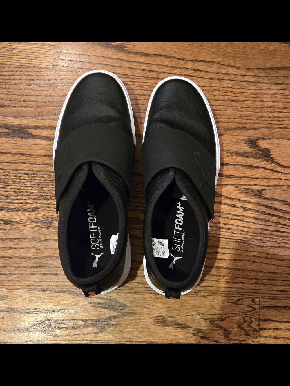 Puma ELPuma Men’s Black Slip-On Perforated Leather